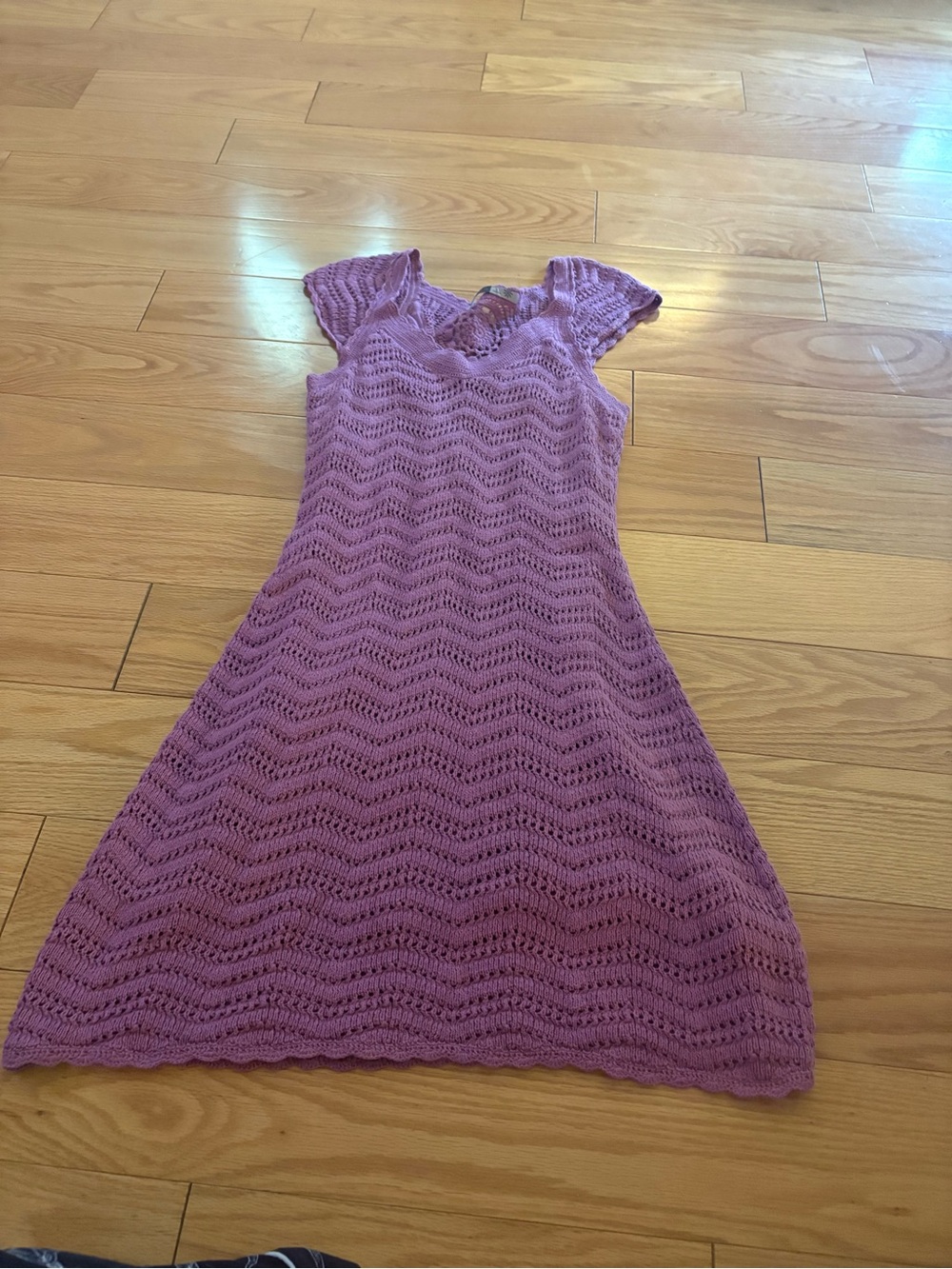 Athleta Lavender Crochet Midi Dress